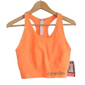 Oiselle In2 Sports Bra Womens XL Orange Crackle Athleisure NWT